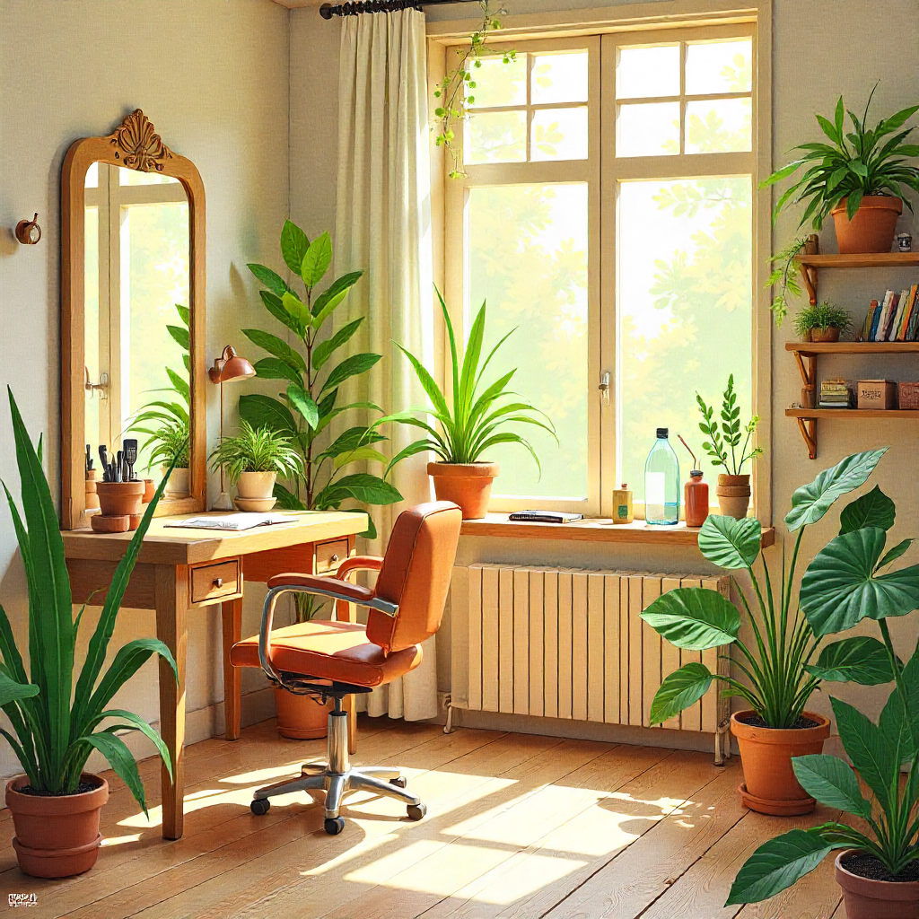 Energieffektiv Utrustning Energieffektiv styling-utrustning i en ekologisk frisörsalong